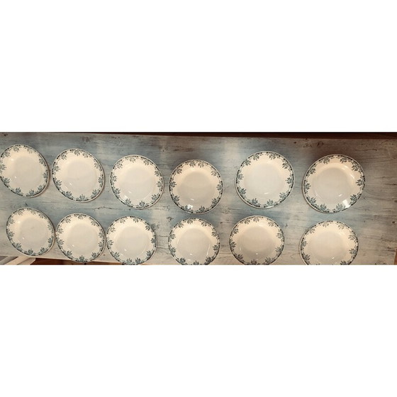 Image 1 of Ensemble de 12 assiettes creuses vintage de Sarreguemines