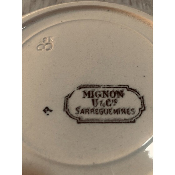 Image 1 of Ensemble de 12 assiettes creuses vintage de Sarreguemines