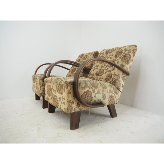 Image 1 of Paire de fauteuils Art Déco vintage par Jindrich Halabala, Tchécoslovaquie années 1940