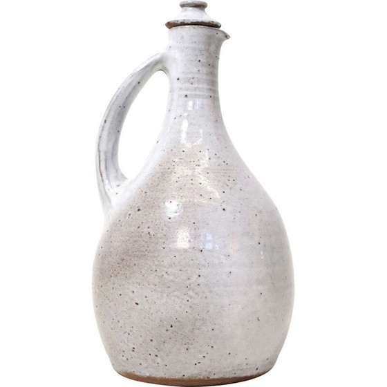 Image 1 of Pichet et bouchon en grès émaillé vintage par Jeanne et Norbert Pierlot pour Ratilly, 1960-1970