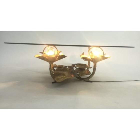 Image 1 of Table basse vintage en laiton pour Rega, 1970