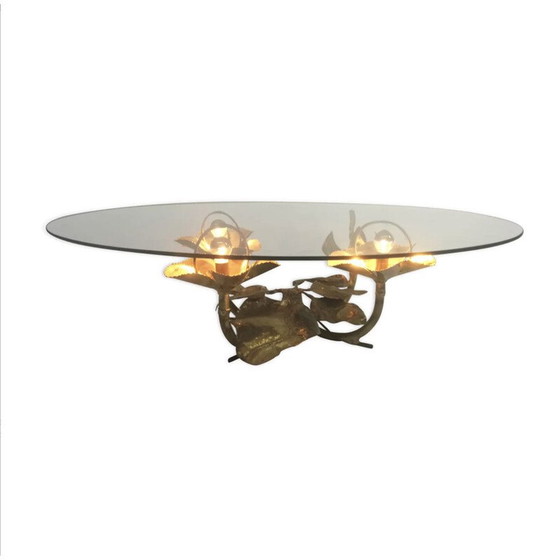 Image 1 of Table basse vintage en laiton pour Rega, 1970