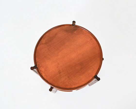 Image 1 of Tables gigognes italiennes en bois, 1950S, ensemble de 2