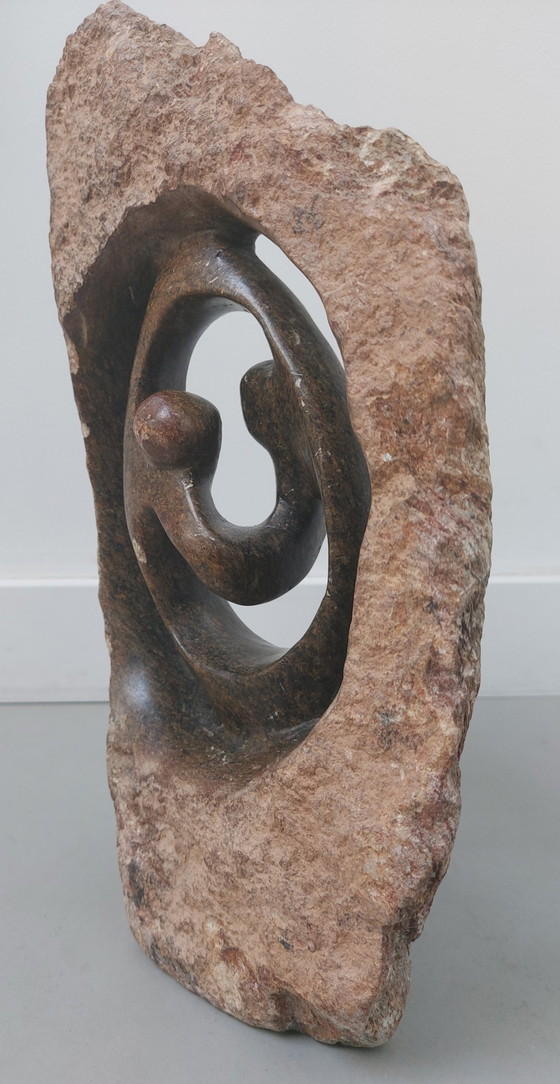 Image 1 of Sculpture en pierre serpentine.