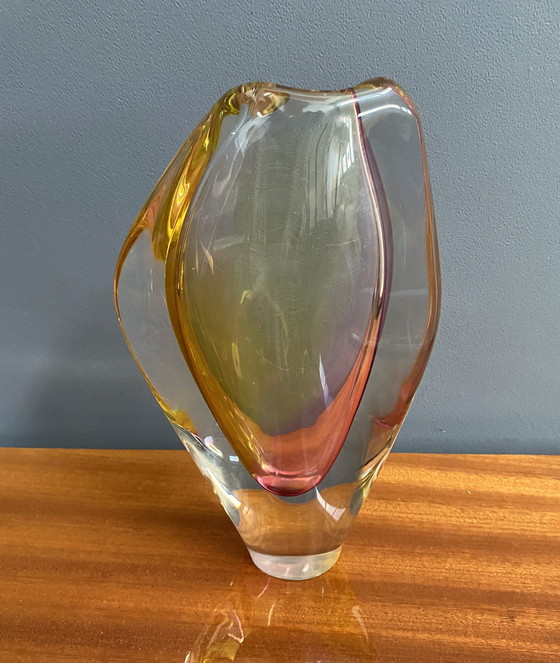 Image 1 of Vase en verre de Jozef Rozinek République tchèque 1960S