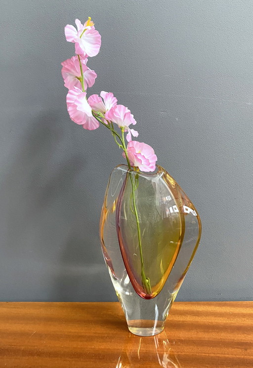 Vase en verre de Jozef Rozinek République tchèque 1960S