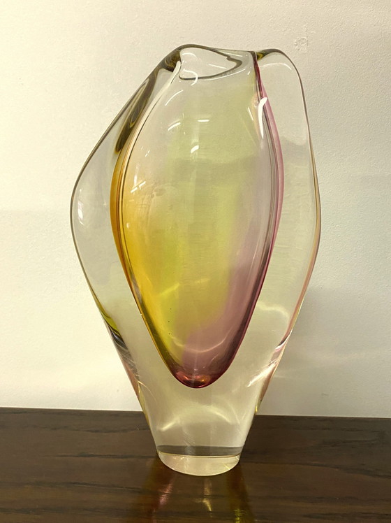 Image 1 of Vase en verre de Jozef Rozinek République tchèque 1960S