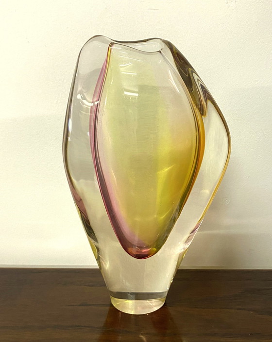 Image 1 of Vase en verre de Jozef Rozinek République tchèque 1960S