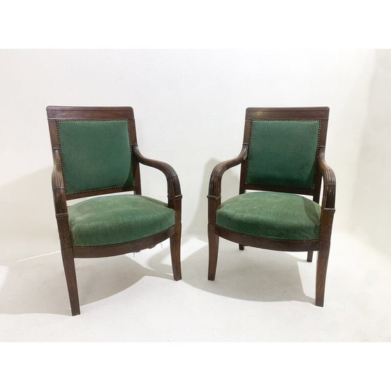 Image 1 of Paire de fauteuils verts vintage