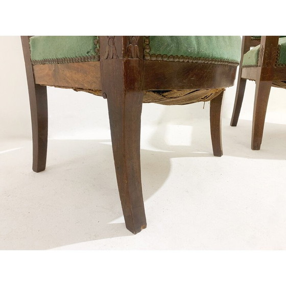 Image 1 of Paire de fauteuils verts vintage