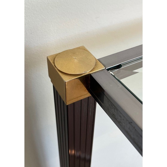 Image 1 of Console vintage en aluminium laqué et métal doré par Pierre Vandel, France 1970