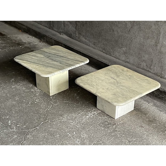 Image 1 of Paire de tables gigognes en marbre, 1960