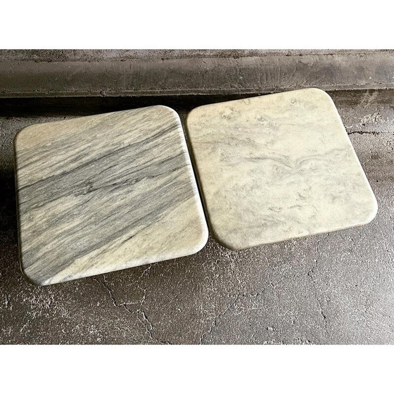 Image 1 of Paire de tables gigognes en marbre, 1960