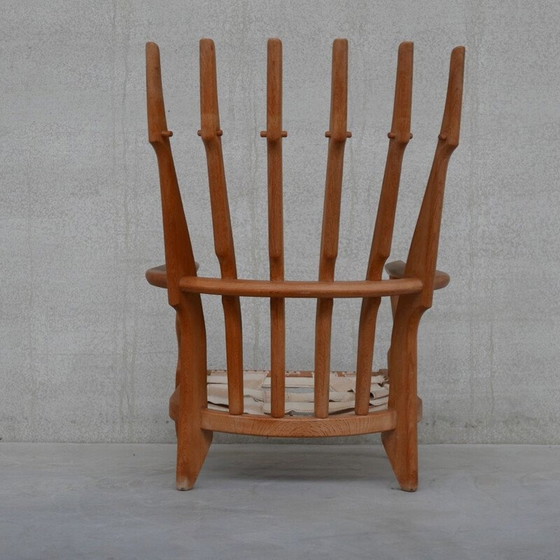 Image 1 of Fauteuil "Repos" en chêne du milieu du siècle par Guillerme et Chambron, France années 1960