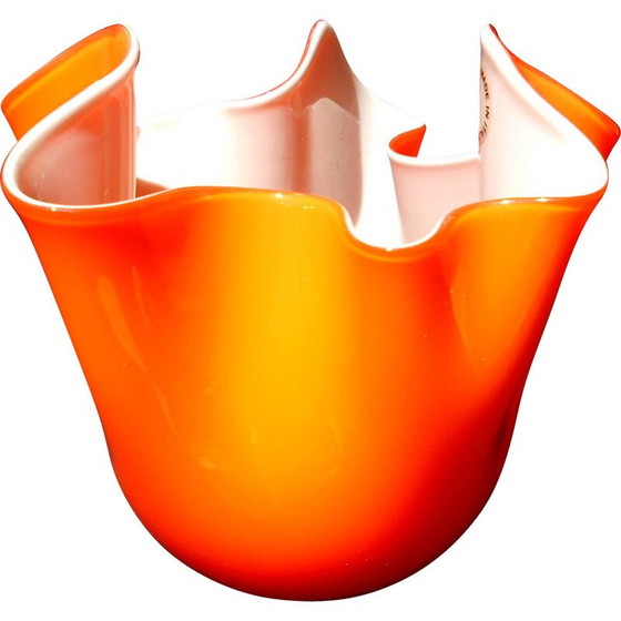 Image 1 of Vase vintage Fazzoletto en verre de Murano par Fulvio Bianconi pour Venini, Italie 2003