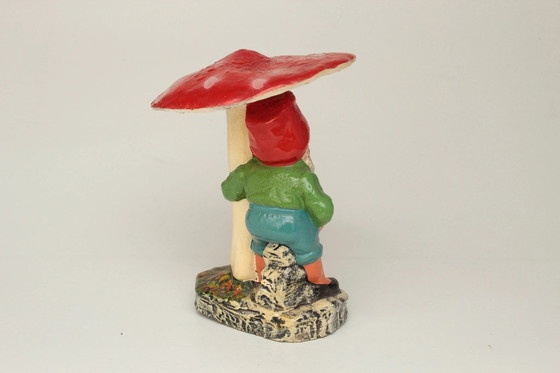 Image 1 of Gnome / Nain de jardin Sous l'amanite tue-mouches Antique, Hermann Sauerbrey