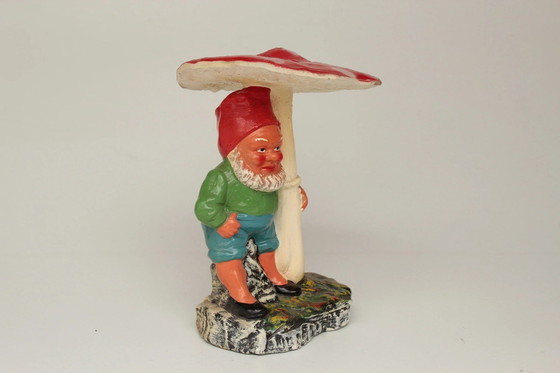 Image 1 of Gnome / Nain de jardin Sous l'amanite tue-mouches Antique, Hermann Sauerbrey
