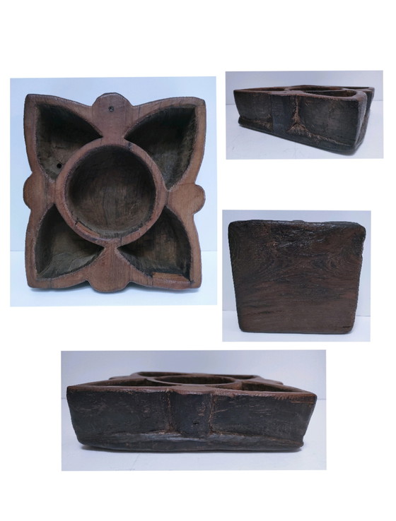 Image 1 of Vide Poche Bois Sculptural Ancien