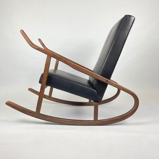 Image 1 of Fauteuil à bascule vintage, Tchécoslovaquie 1970
