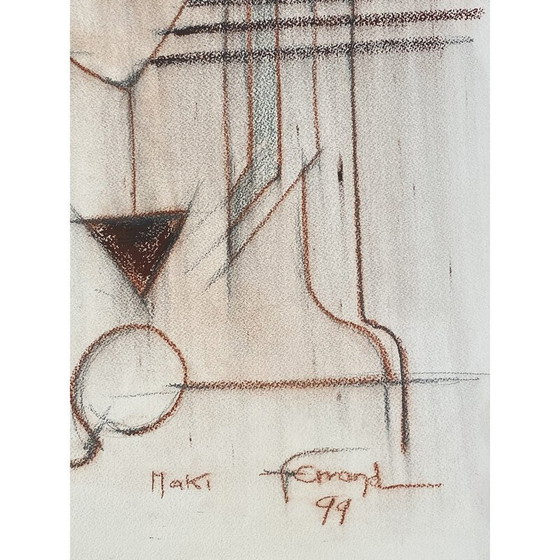 Image 1 of Peinture au sang vintage d'André Ferrand, 1999