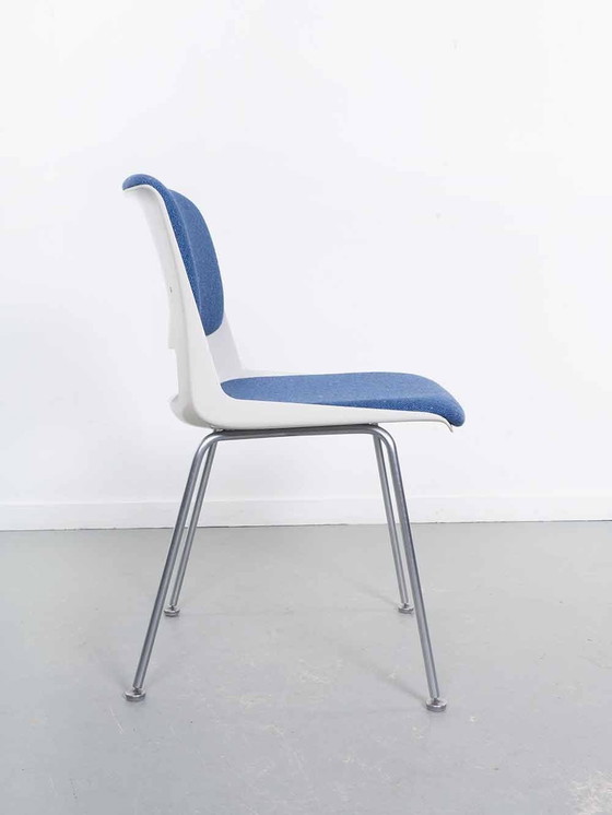 Image 1 of Ensemble de 4 chaises de salle à manger Gispen (bleu glacier) - A.R. Cordemeyer