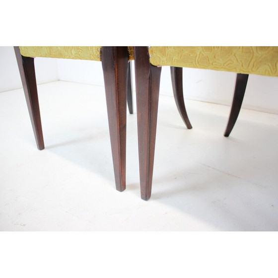 Image 1 of Ensemble de 4 chaises de salle à manger Art déco H-214 par Jindrich Halabala pour Up Závody, années 1930