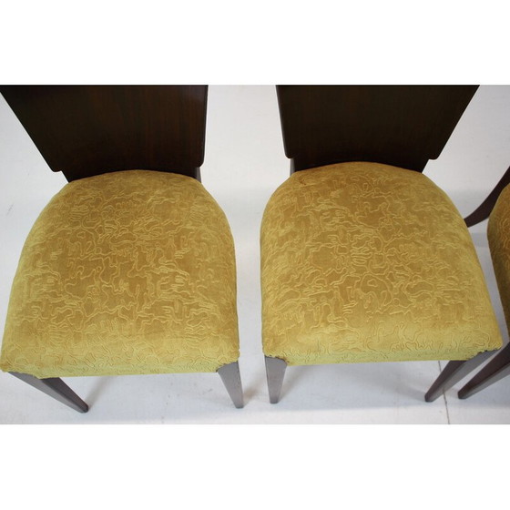 Image 1 of Ensemble de 4 chaises de salle à manger Art déco H-214 par Jindrich Halabala pour Up Závody, années 1930