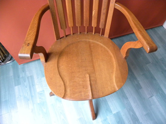 Image 1 of Chaise de bureau en chêne