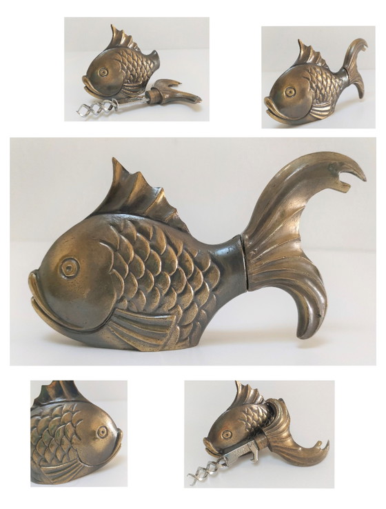 Image 1 of Tire-Bouchon Maxram Poisson Bronze Années 70