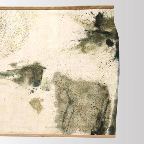 Image 1 of Huile sur toile vintage de René Allio, France 1961