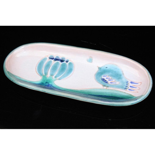 Plateau de poche en céramique vintage des frères Cloutier, 1950