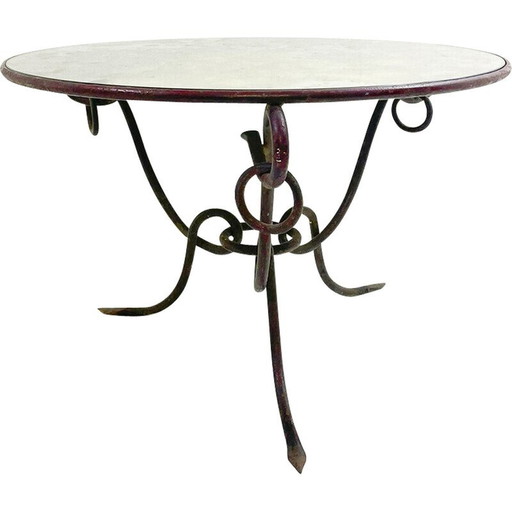 Table basse vintage Art Déco par René Drouet, France 1940