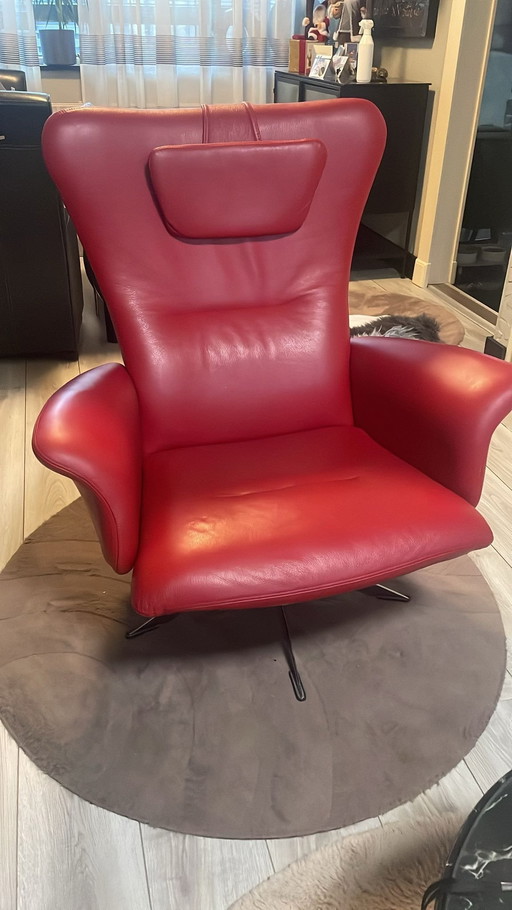 1X belle chaise de chambre rouge de Montel