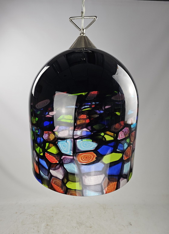 Image 1 of Grande lampe pendante italienne en verre Tinta par Renato Toso et Noti Massari pour Leucos, Murano, Italie, 1971