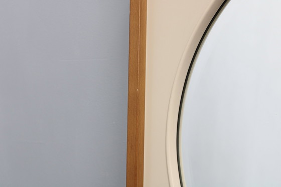 Image 1 of Miroir italien des années 1970 avec cadre en bois