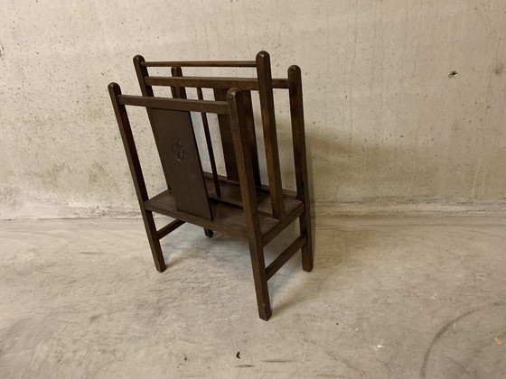 Image 1 of Porte-revues / Porte-journaux en chêne ancien