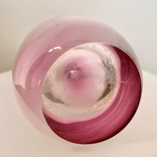 Lampe vintage rouge Val Saint Lambert