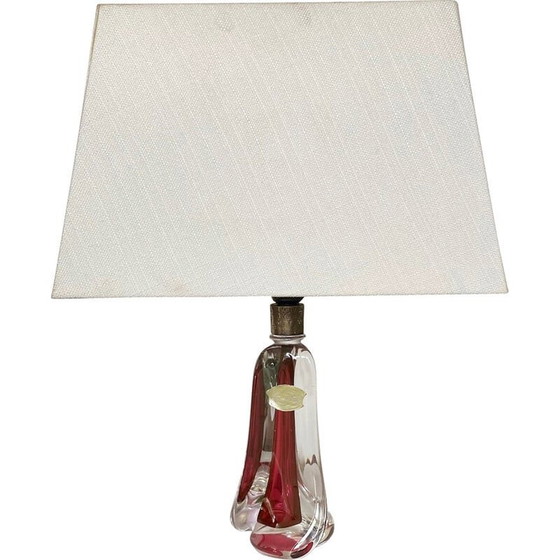 Image 1 of Lampe vintage rouge Val Saint Lambert