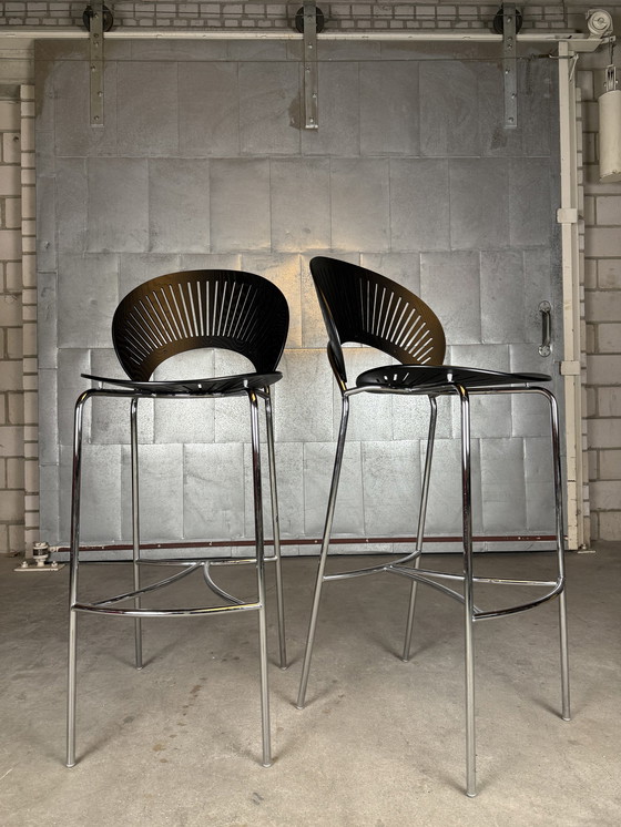 Image 1 of 2X Fredericia Trinidad Stool By Nanna Ditzel (Plus en stock)
