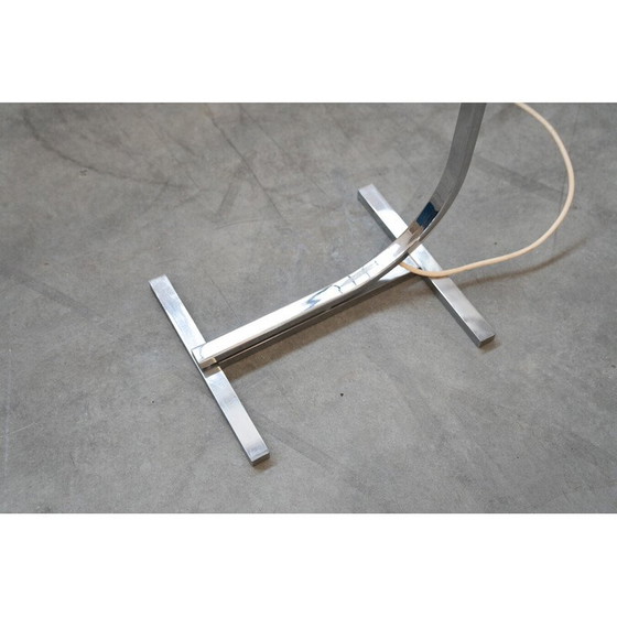 Image 1 of Lampadaire vintage modèle AM-AS en verre opalin et métal chromé par Franco Albini pour Sirrah Italia, Italie 1960