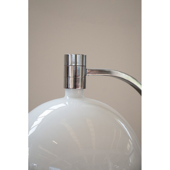 Image 1 of Lampadaire vintage modèle AM-AS en verre opalin et métal chromé par Franco Albini pour Sirrah Italia, Italie 1960