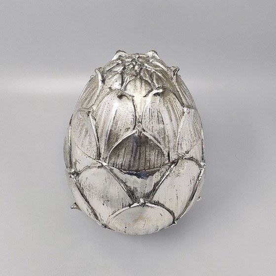 Image 1 of 1970S Gorgeous Ice Bucket "Artichoke" Silver Plated By Mauro Manetti For Fonderia D'Arte Firenze.