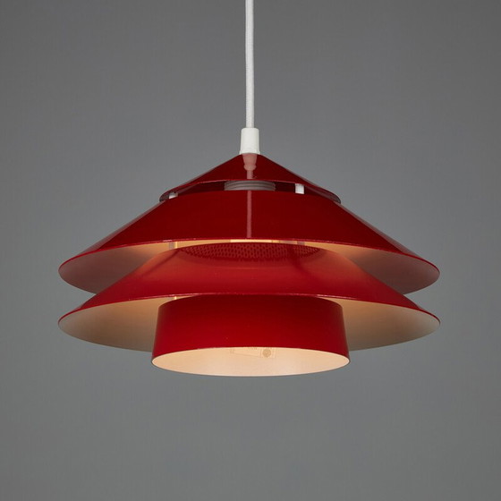 Image 1 of Lampe suspendue vintage en aluminium Jeka, 1980