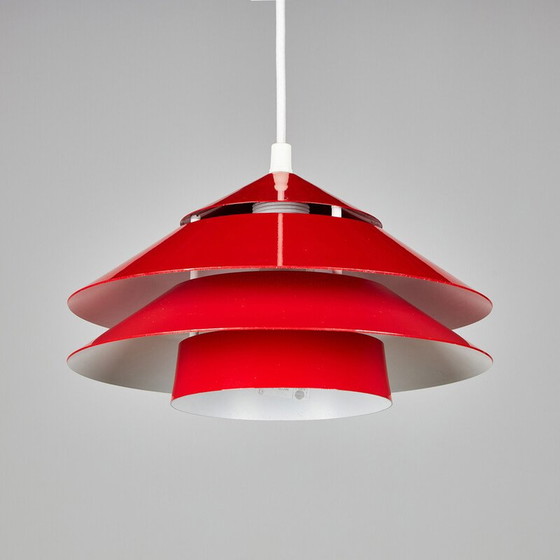 Image 1 of Lampe suspendue vintage en aluminium Jeka, 1980