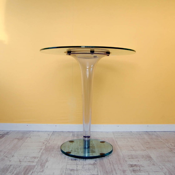 Image 1 of Table de café, de bar et d'appoint Pieds en polycarbonate avec plateau en verre