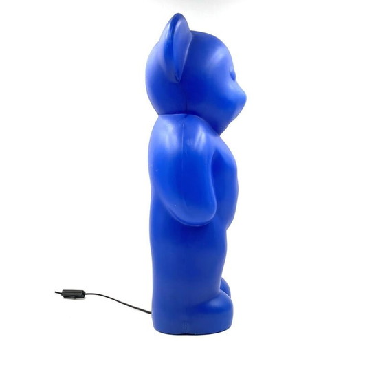 Image 1 of Lampe postmoderne vintage en forme d'ours bleu par Heinz Klein pour Elmar Flötotto, Allemagne 1990