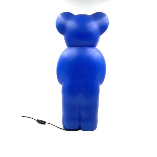 Lampe postmoderne vintage en forme d'ours bleu par Heinz Klein pour Elmar Flötotto, Allemagne 1990