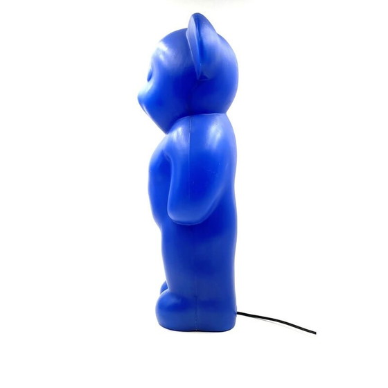Image 1 of Lampe postmoderne vintage en forme d'ours bleu par Heinz Klein pour Elmar Flötotto, Allemagne 1990
