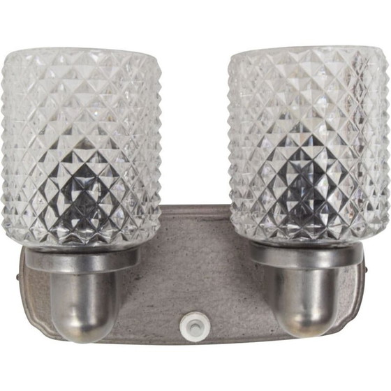 Image 1 of Applique vintage en verre et métal, Tchécoslovaquie 1960