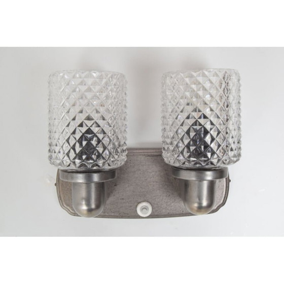 Image 1 of Applique vintage en verre et métal, Tchécoslovaquie 1960